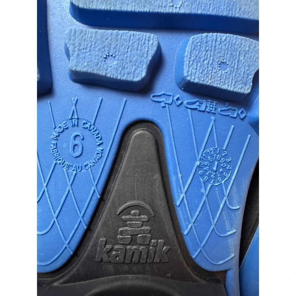 Kamik Snobuster 1 Kids Waterproof Snow Boots Size 6 Blue Gray Insulated
